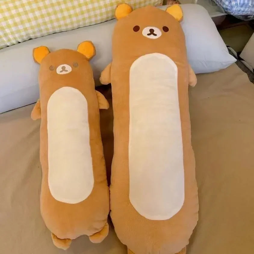 Rilakkuma Plush Body Pillow | 100 cm Length | PP Cotton Filling | Brown Bear