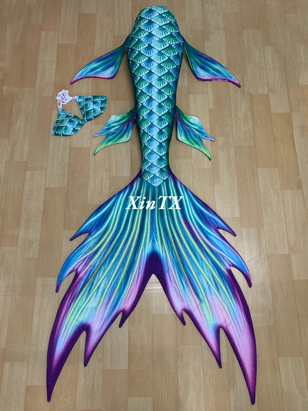 Mermaid Tail Swimsuit | Custom Size | Mermaid Ears Included | Festival Ready