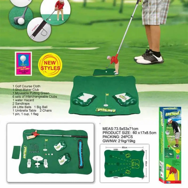 Mini Indoor/Outdoor Children's Golf Game Toy Set - Portable Parent-Child Golf Training - ToylandEU