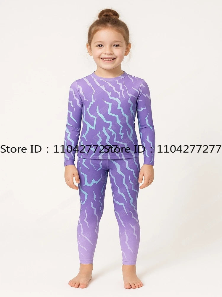 Kids Pajama Set | Long Sleeve Polyester | Devil Tattoo Graphic | Youth Unisex Style