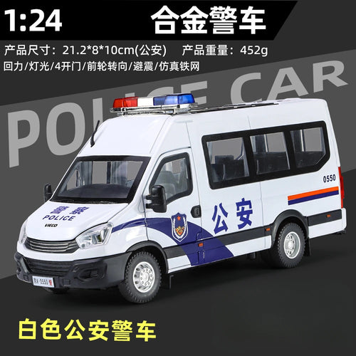 Highly Detailed 1:24 Scale Diecast IVECO Police Car Model ToylandEU.com Toyland EU