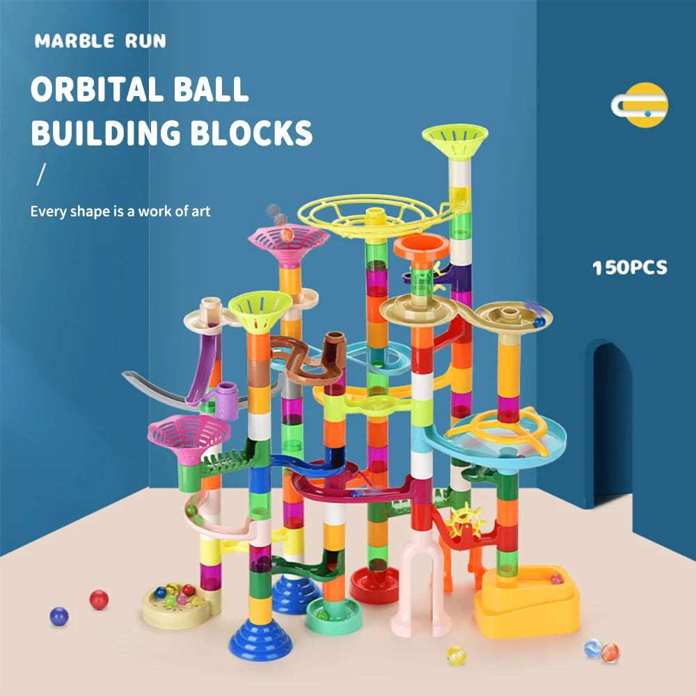 150PCS NEW Runway Building Block Toy Set Maze Race Ball Construction - ToylandEU