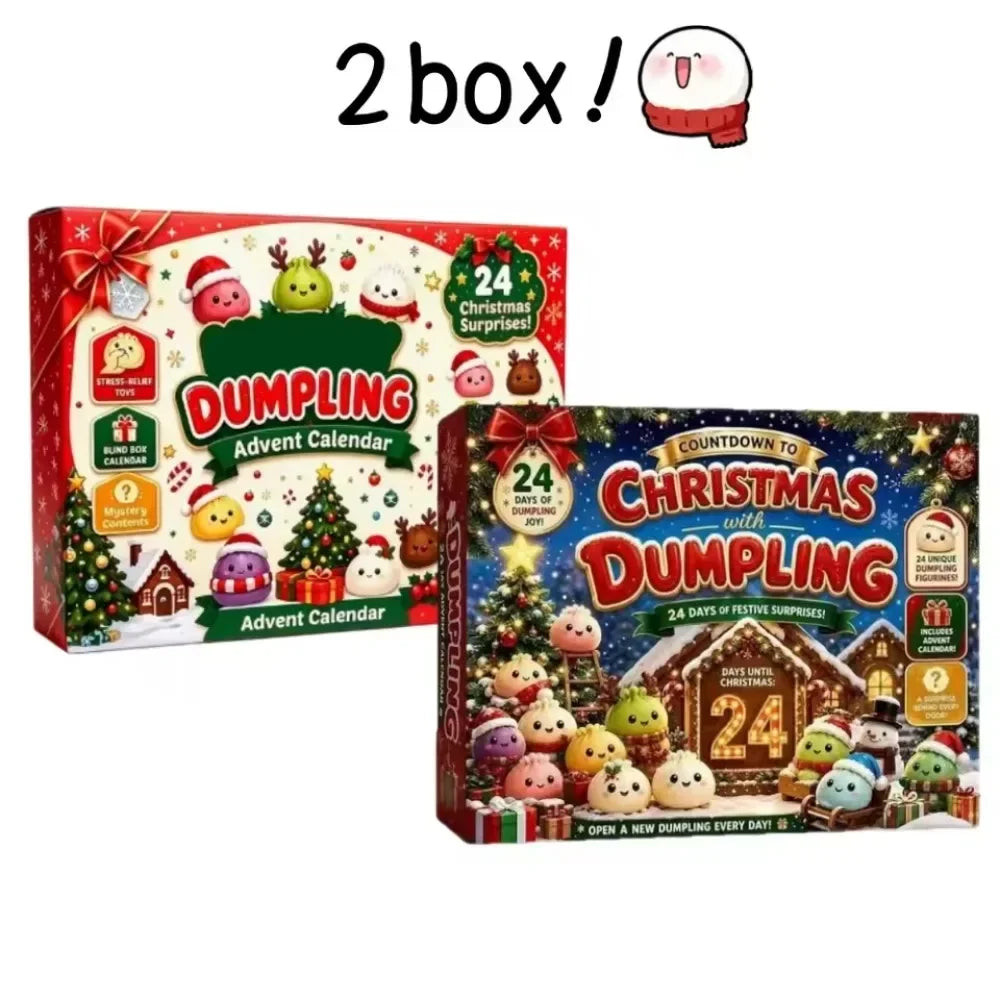 Advent Calendar | 24 Day Dumpling Mystery Surprise | Anxiety Relief Slow Rising Toys | Random Blind Box Gift