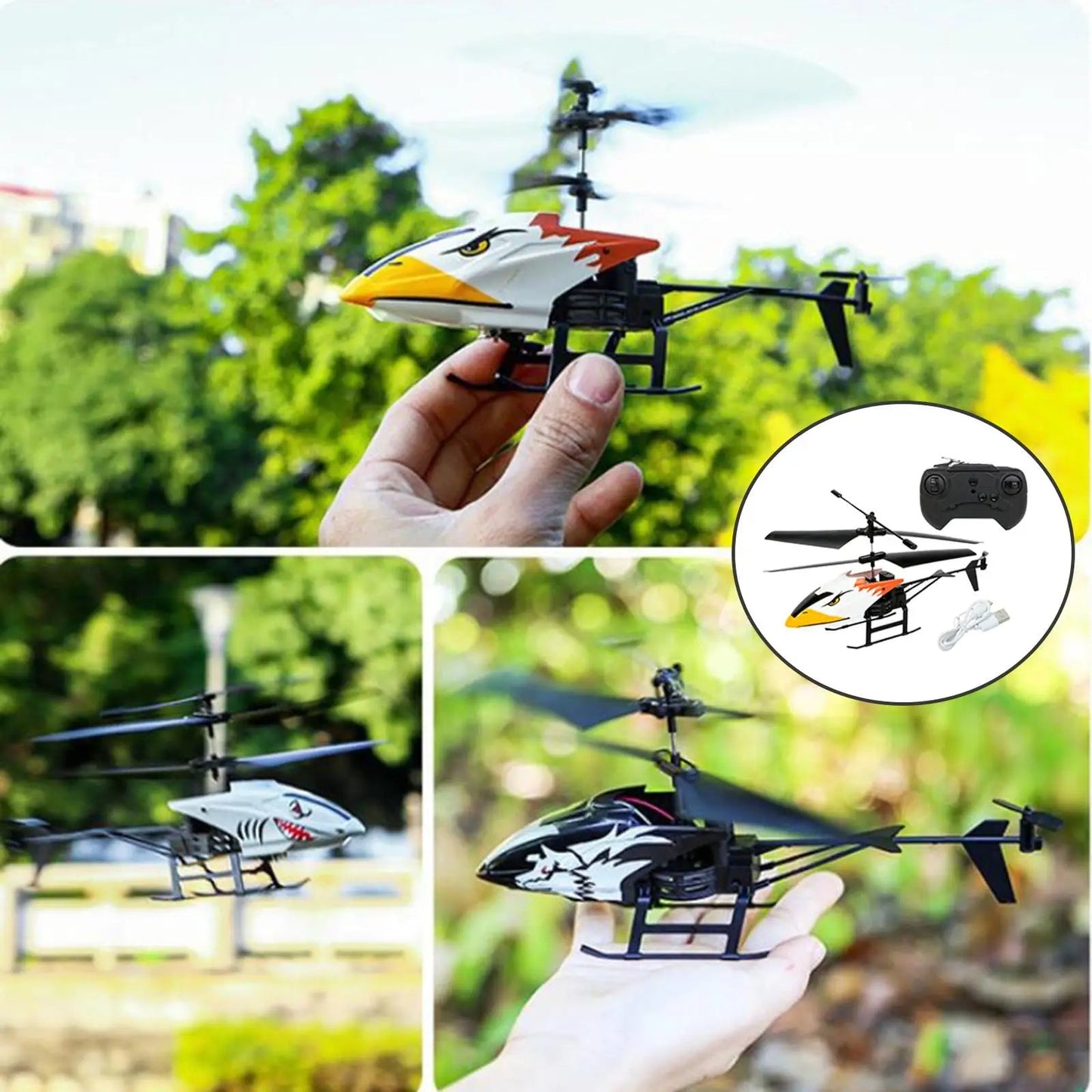 Anti-Collision RC Helicopter 2CH Battery Stability RC  for Kids