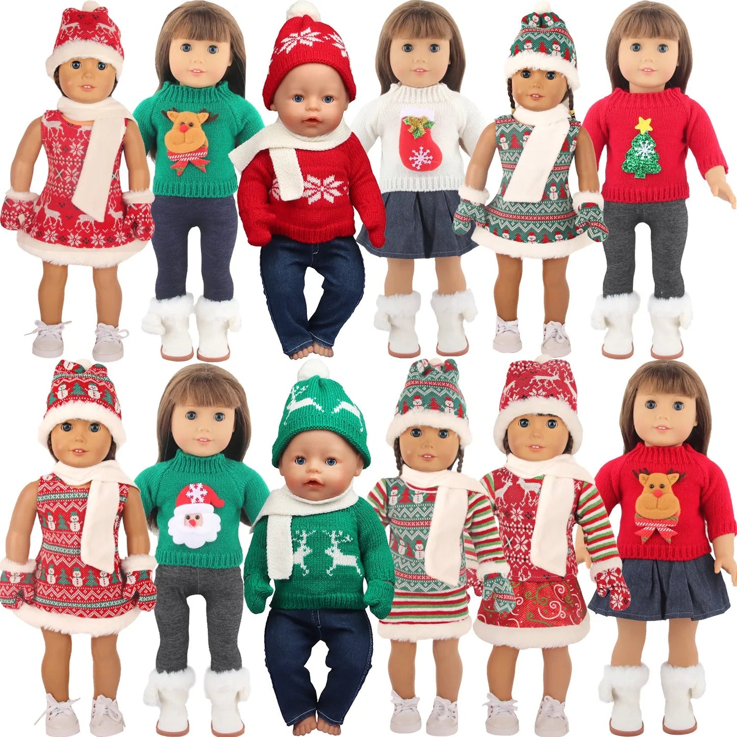 American Girl Doll Christmas Outfit - 18 Inch Doll Clothes Suit - ToylandEU