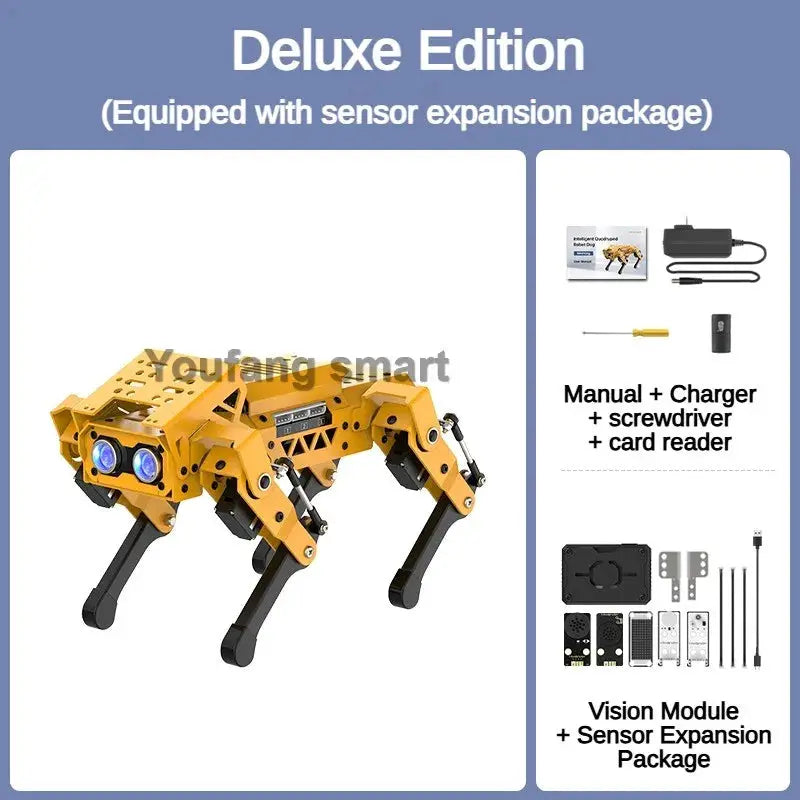 ESP32 Quadruped Visual Bionic Metal Robot Dog For Arduino Robot Kit for Python AI Project for Graphical Programmable Robot Dog - ToylandEU