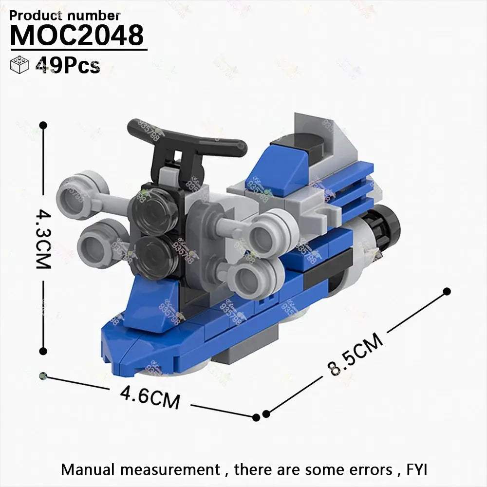 MOC Space Wars Movie Series Interplanetary Flying Motorcycle Combat Robot Airship Scout Building Blocks DIY Brick Kids Toy Gifts - ToylandEU