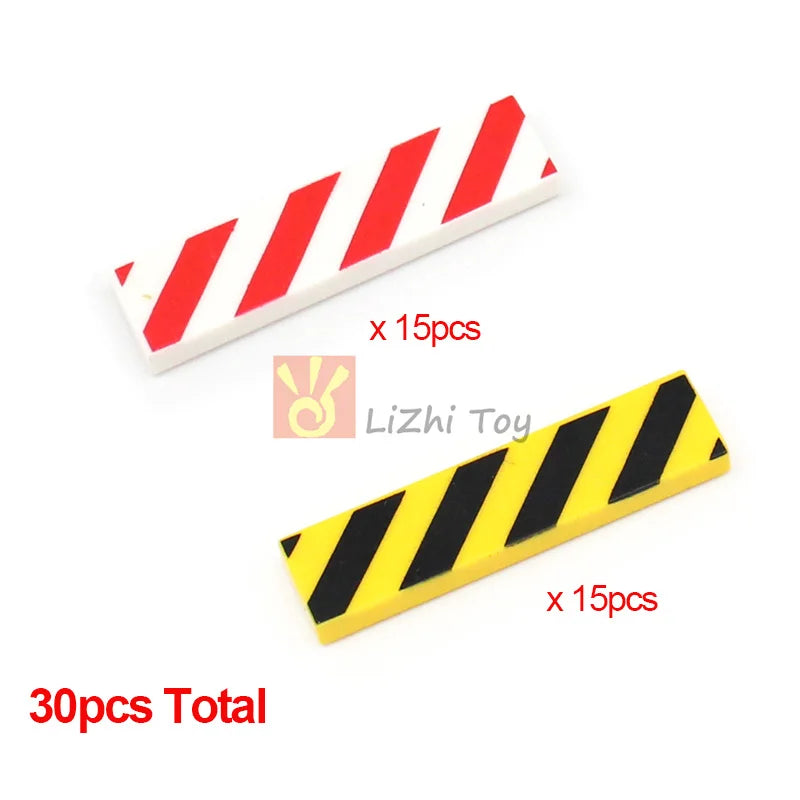 Printed Round 2X2 Building Blocks | Universal Fit | Pizza Clock Graphics