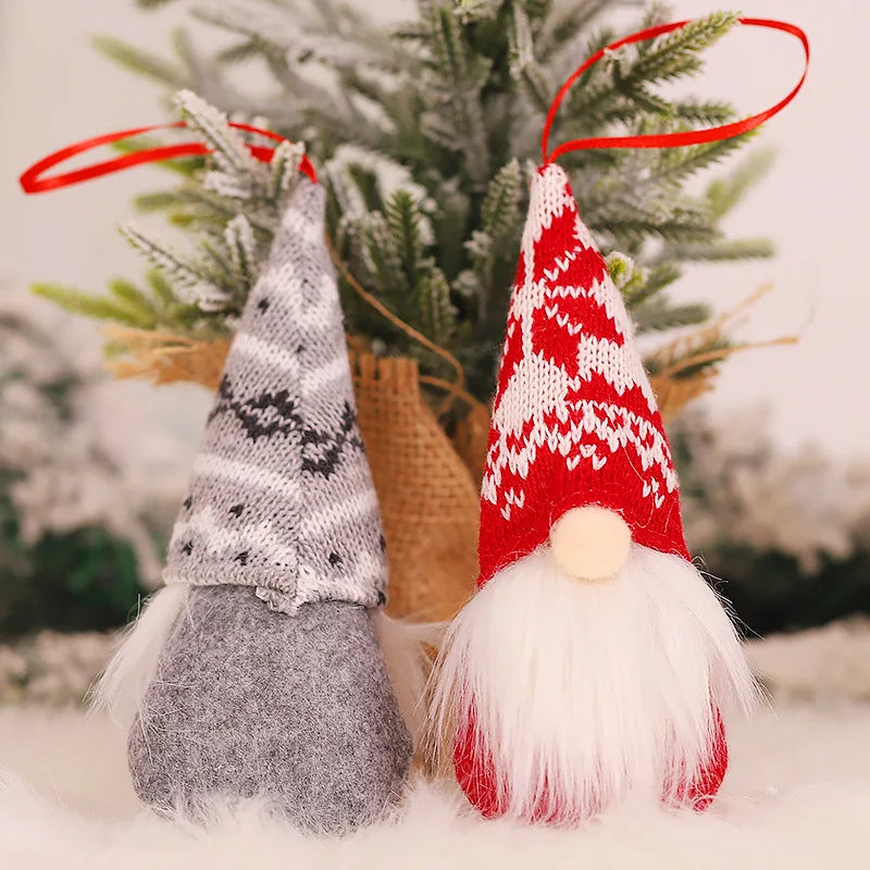 Christmas Plush Gnomes | 3 6 9 Piece Set | Wall Hanging Decor
