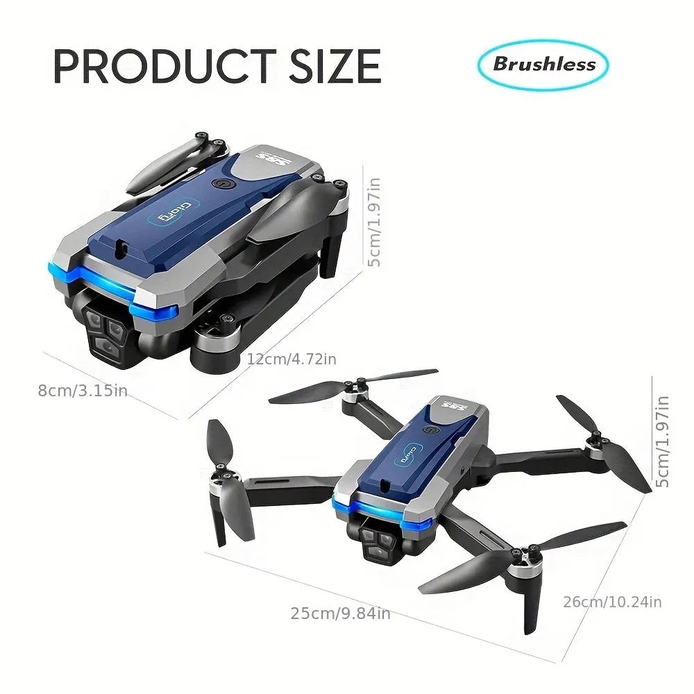 2023 S8S High-Definition Dual Camera Foldable RC Drone with Obstacle Avoidance - ToylandEU