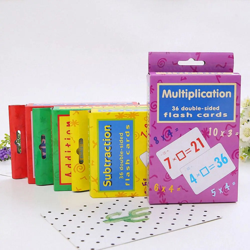 Kids Math Learning Cards Mathematics Card Multiplication Division - ToylandEU