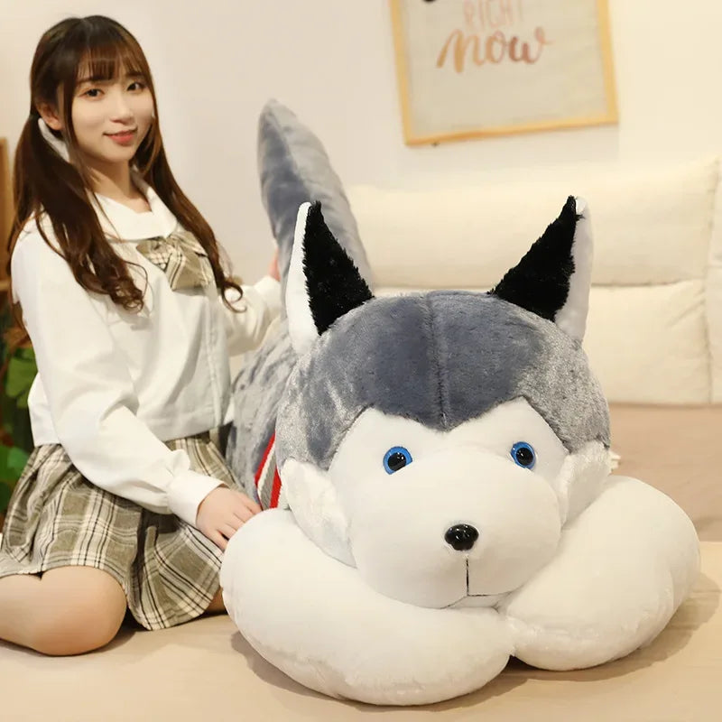 Huge Husky Plush Toy Pillow For Kids And Dorm Decor - ToylandEU