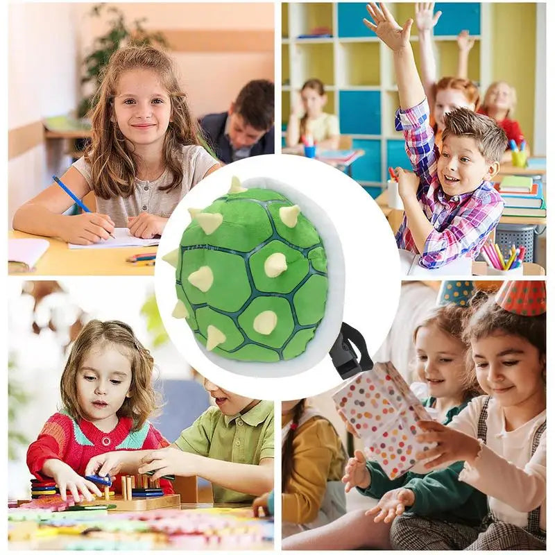 Cute Anime Turtle Plush Backpack for Kids - Fun, Stylish & Versatile