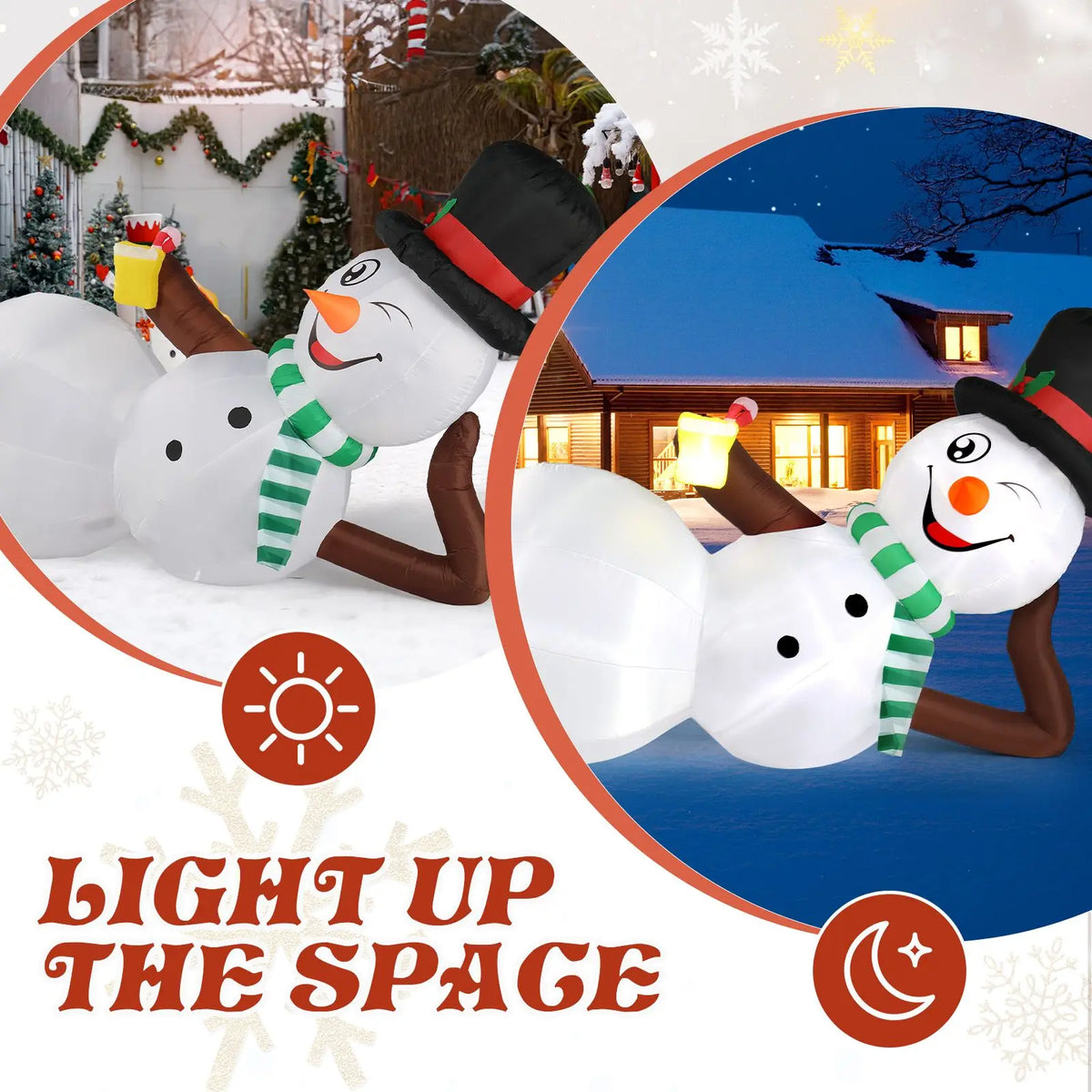 Christmas Inflatable Snowman | 9.8 Ft Lighted | Outdoor Yard Lawn Decor