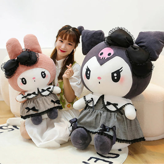 30-60cm Sanrio Kuromi My Melody Plush Toy Big Size Kawaii Gothic Little - ToylandEU