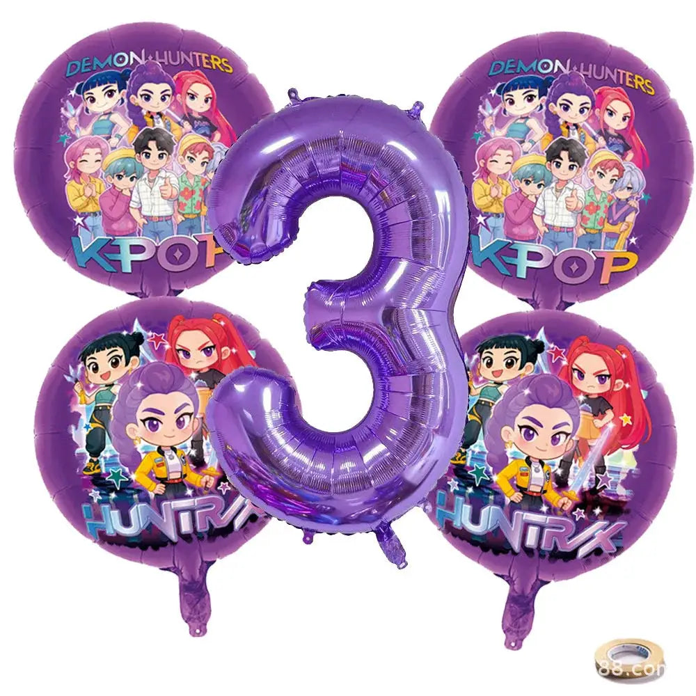 2026 HOT Party Supplies Atmosphere Decoration Purple Laser KPOP Mylar Balloons Party Decoration Foil Balloons - ToylandEU