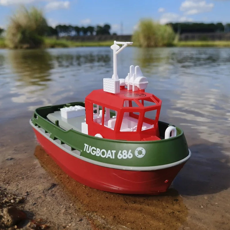 High Power Tugboat 686 RC Boat 2.4 1:72 Dual Motor Remote Wireless