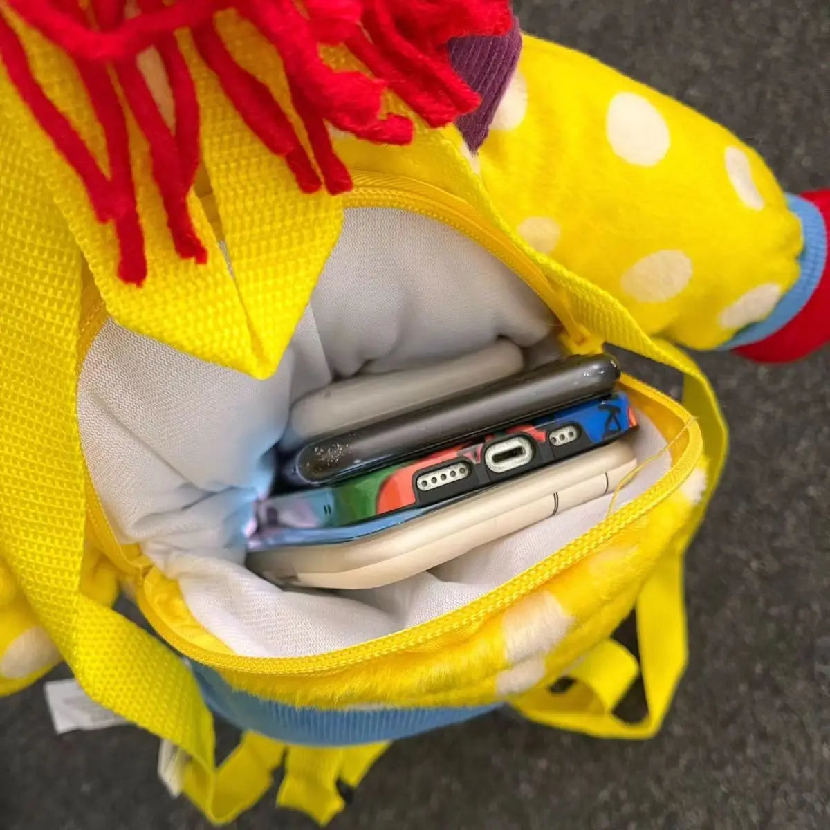 Circus Clown Plush Backpack - 45cm  Soft Stuffed Joker - ToylandEU