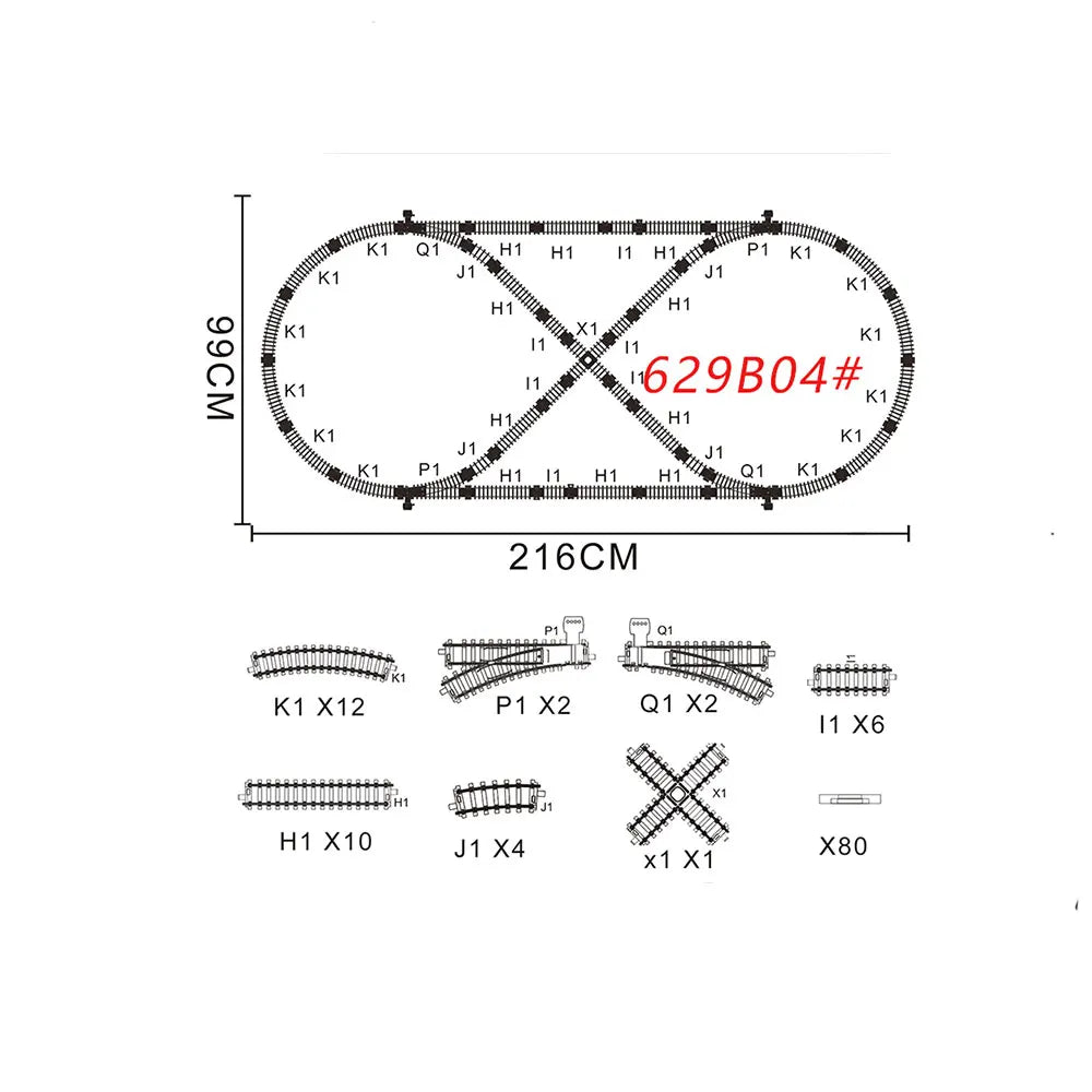 Train Track Crossing Expansion Set for Model Railways