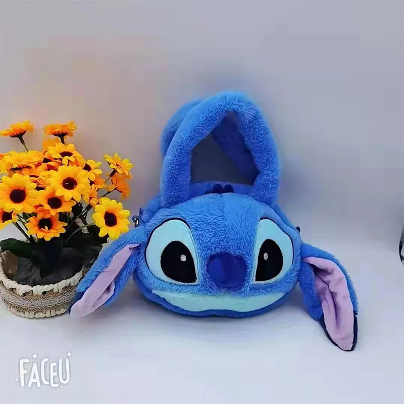 Kawaii Disney Stitch Plush Doll Shoulder Bag - Cute Stuffed Toy Handbag Gift