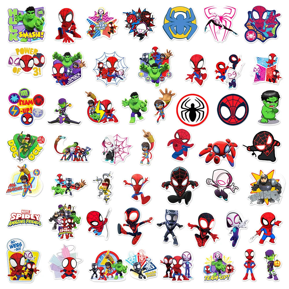Sticker | Marvel Spider-Man Decals | Waterproof 3-8 cm | 10/30/50 Pcs