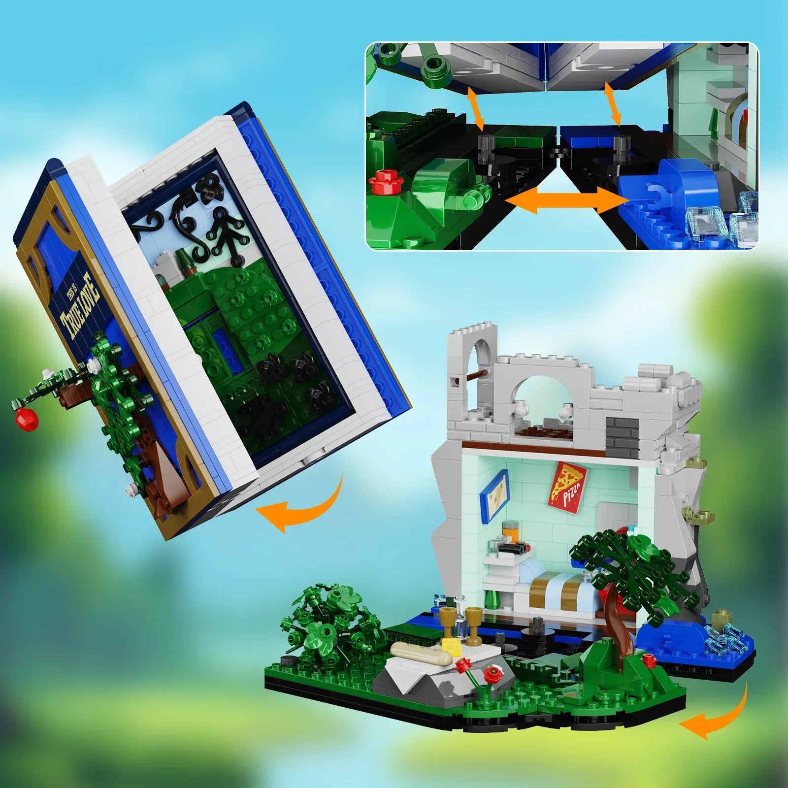 Princess Story Book Building Blocks Set Lego Compatible 3D Diorama - ToylandEU