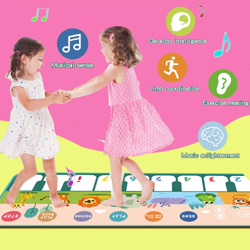 Kids Keyboard Musical Mat With Interactive Modes And Animal Sounds