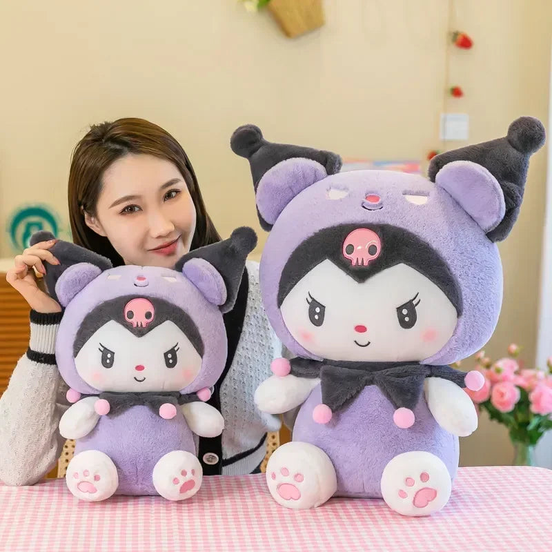 Big Size Sanrio Kuromi Plush Toys Kawaii Stuffed Kuromi Plush Doll