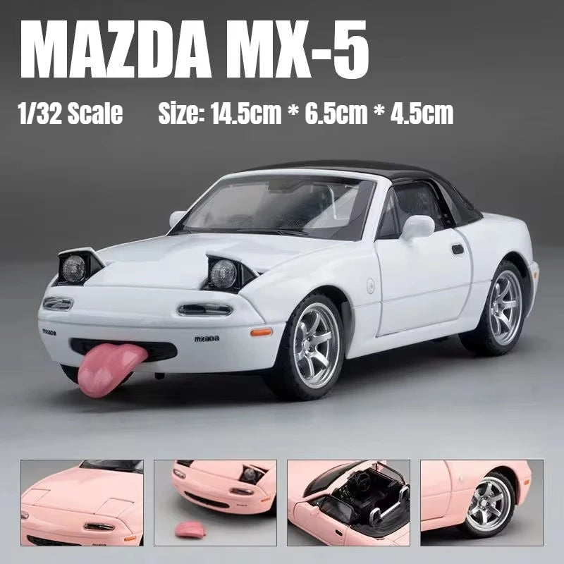Diecast Model Car | 1/32 Scale | Sound And Light | Mazda Mx5 Model