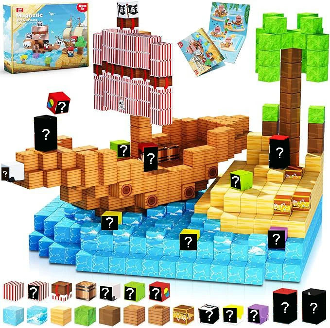 Magnetic Building Blocks | Mine World Cube Set | STEM Toy | Ages 3 Plus