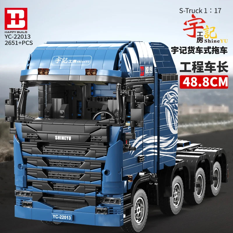 High-Tech YC 22013 QC014 RC Full Trailer Truck With Motor Container