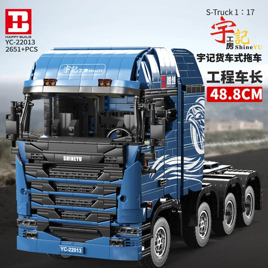 High-Tech YC 22013 QC014 RC Full Trailer Truck With Motor Container - ToylandEU