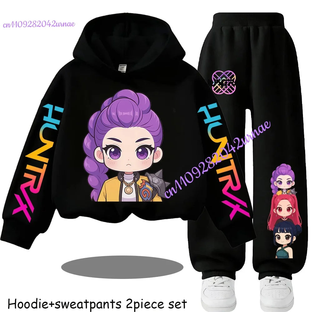Kids Hoodie Set | Smooth Polyester Blend | Easy Care Casual Wear | Youth 7-13