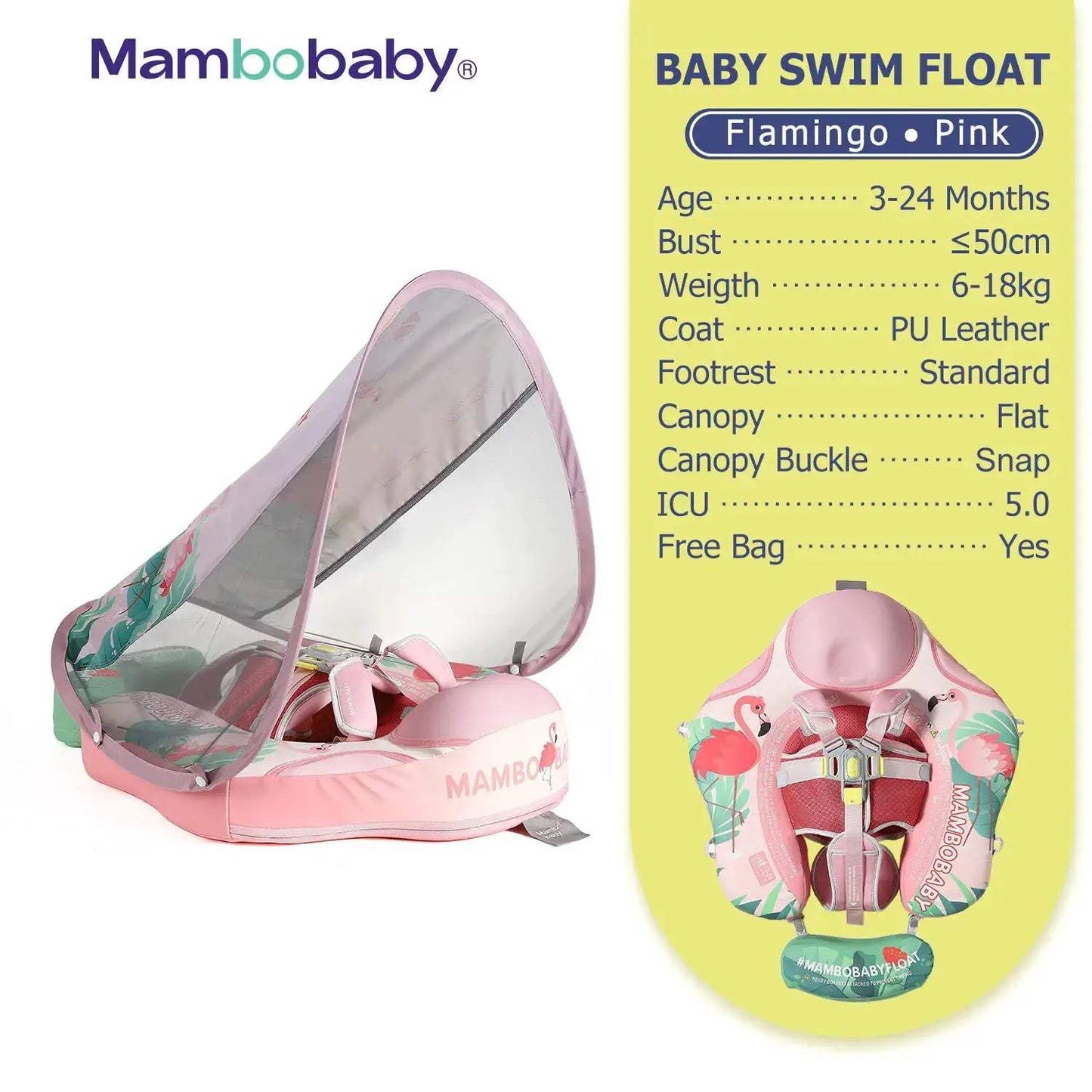 Mambobaby Baby Pool Float Vip 5 Dropshipping Blackproof Pool Mat For Infant Non-Inflatable Natation Buoy With Parasol Beach Toys - ToylandEU