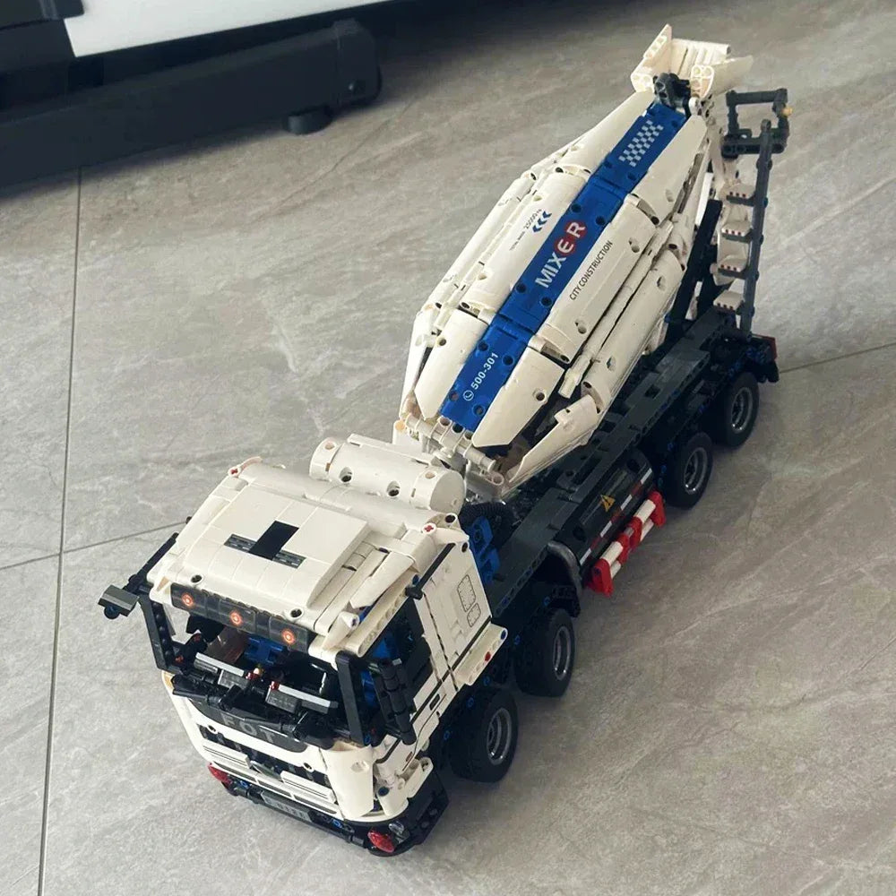 Concrete Mixer Truck Building Blocks Set For Kids Educational
