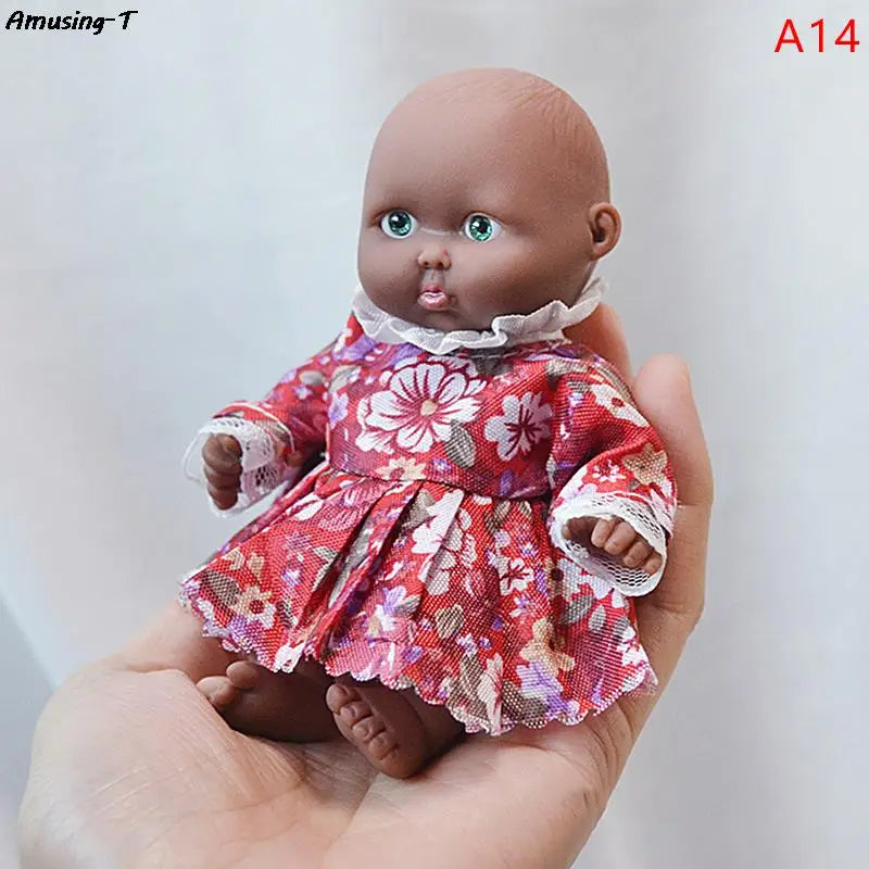 Mini Silicone Reborn Dolls 12cm Realistic Baby Doll Toy