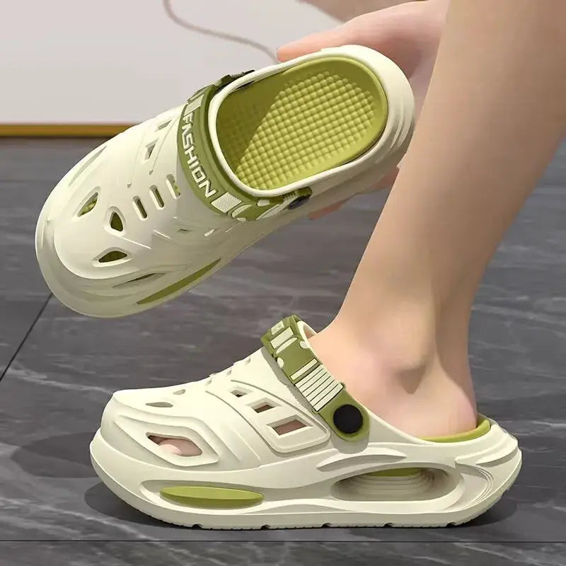 Arch support, anti slip, soft sole, wear-resistant cool slippers for wearing, thick sole breathable odor proof summer hole shoes - ToylandEU