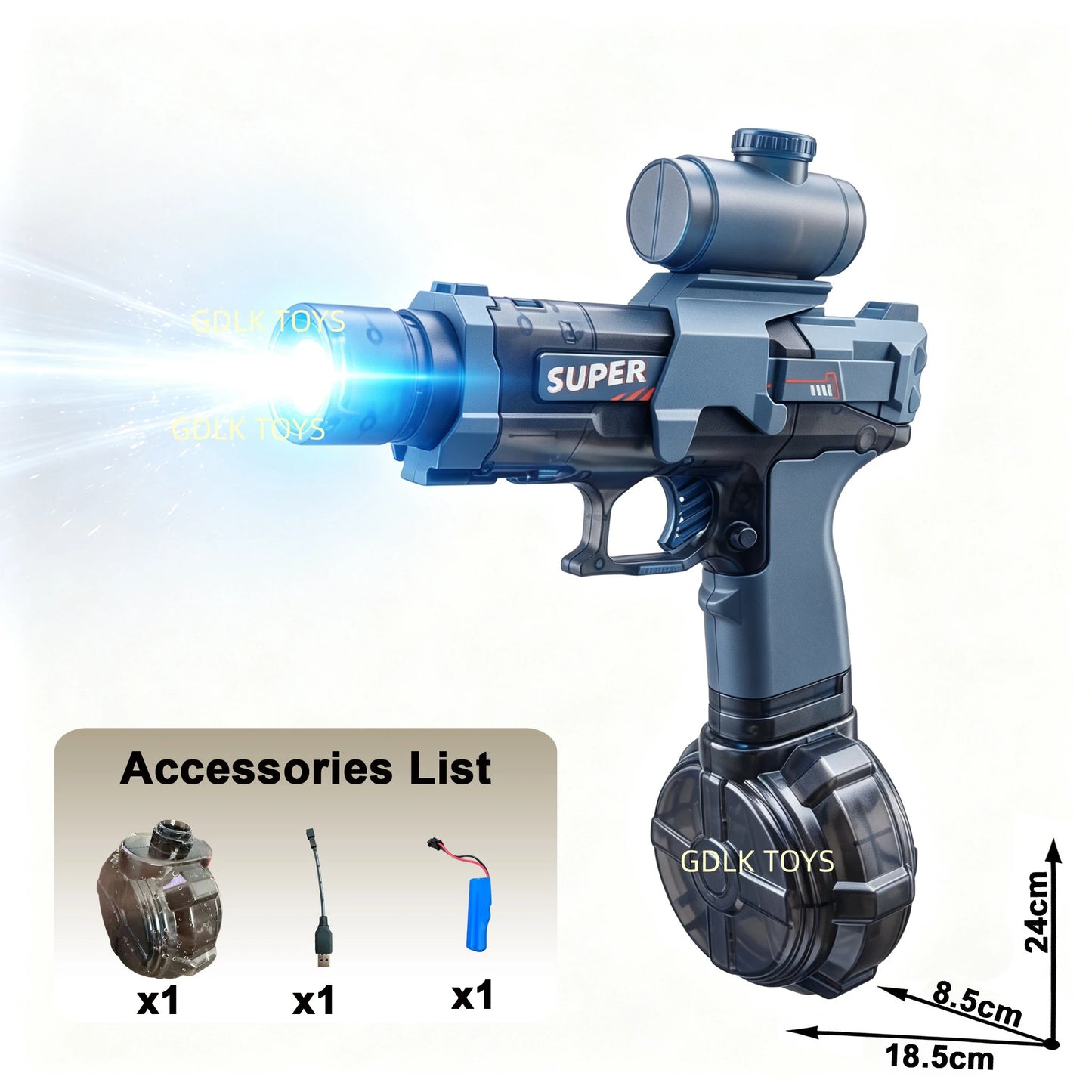 Electric Water Gun | 8-10m Range | Automatic Water Blaster