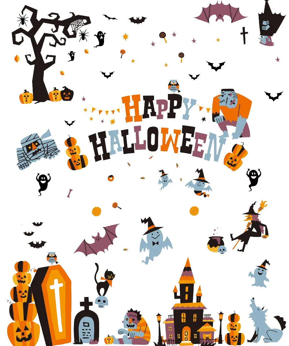 Halloween Window Clings | Reusable Plastic | Indoor Outdoor Party Decor