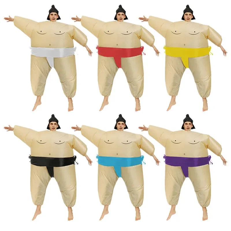 Inflatable Unisex Sumo Wrestler Costume for Fun Halloween Festivities