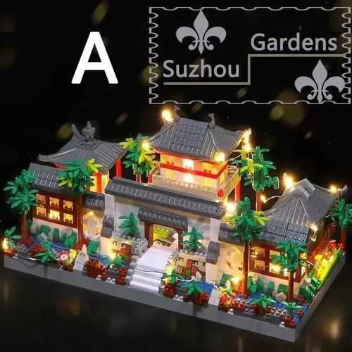 Suzhou Garden Blocks 1800+Pcs - Chinese Garden Mini Block Set with LED Light ToylandEU.com Toyland EU