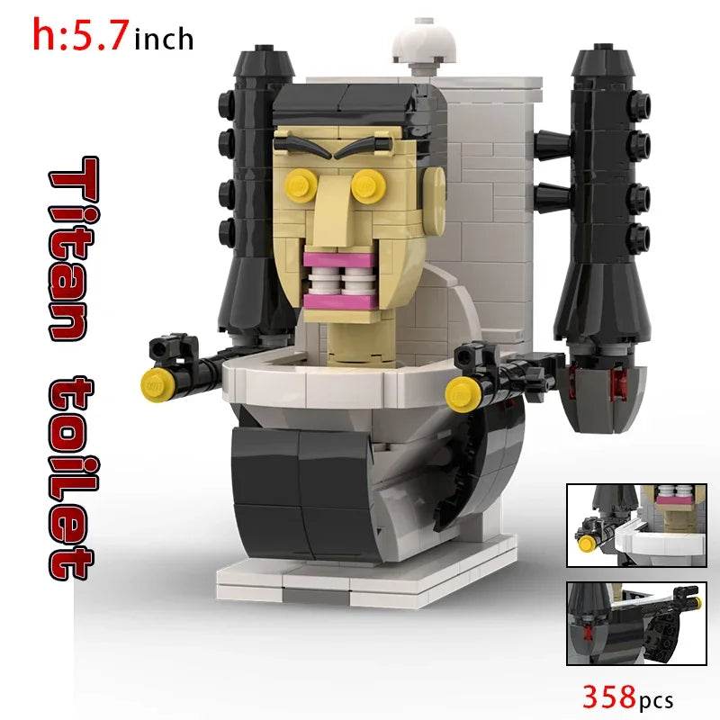 Moc Skibidi Toilet Action Figures Building Blocks For Kids Building Bricks MOC - ToylandEU