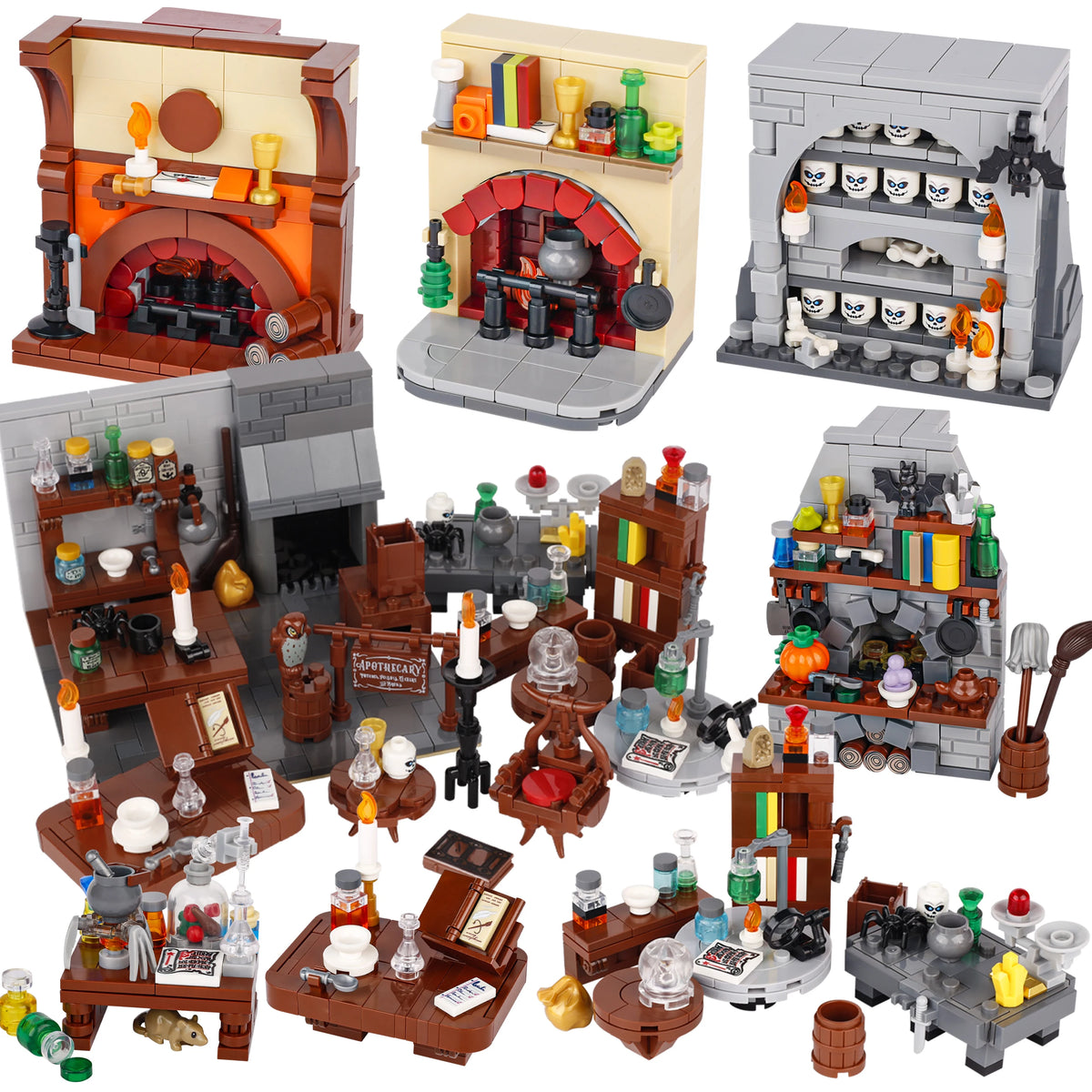 Building Blocks | Compatible With Lego | Medieval Furniture Set | For Kids