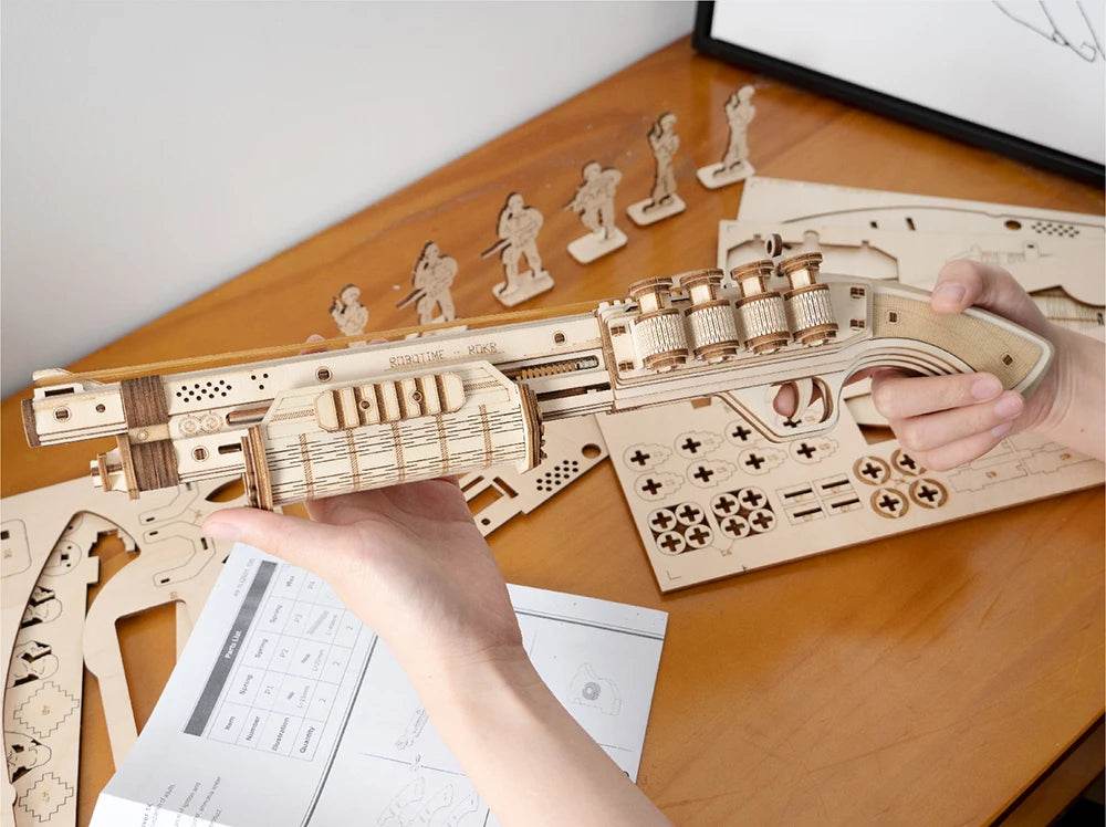 Robotime Rokr 3D Wooden Puzzle Mini Toys Gun LQ502 Xmas Gift - ToylandEU