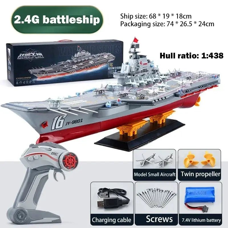 Aircraft Carrier Large Navigation Model Remote Control Ship Multi-direction Control Water Games Children's Toy Simulation Ship - ToylandEU