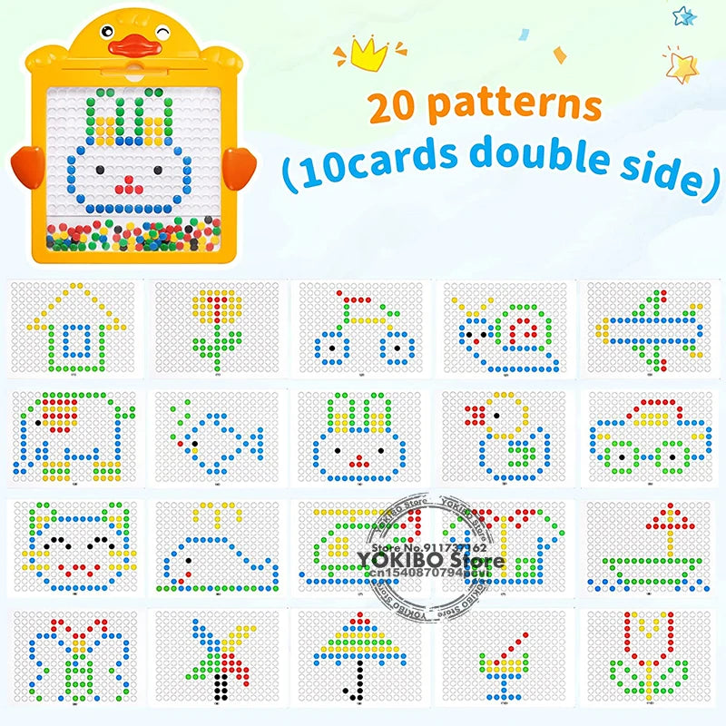 Magnetic Doodle Board for Kids with Pen Beads and Drawing Booklets - ToylandEU