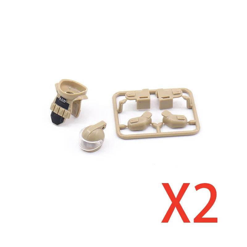 Premium Building Blocks Set Camouflage Military Equipment With Roadblock And Aircraft Parts For Kids - ToylandEU