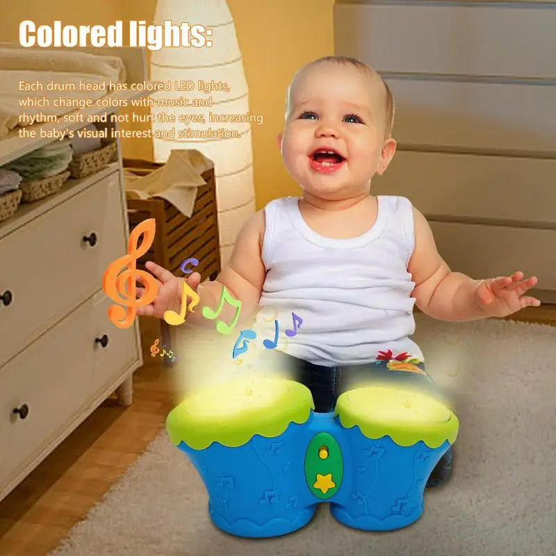 Hand Drums For Kids Educational Instruments Light Up Beating Hand Drum - ToylandEU