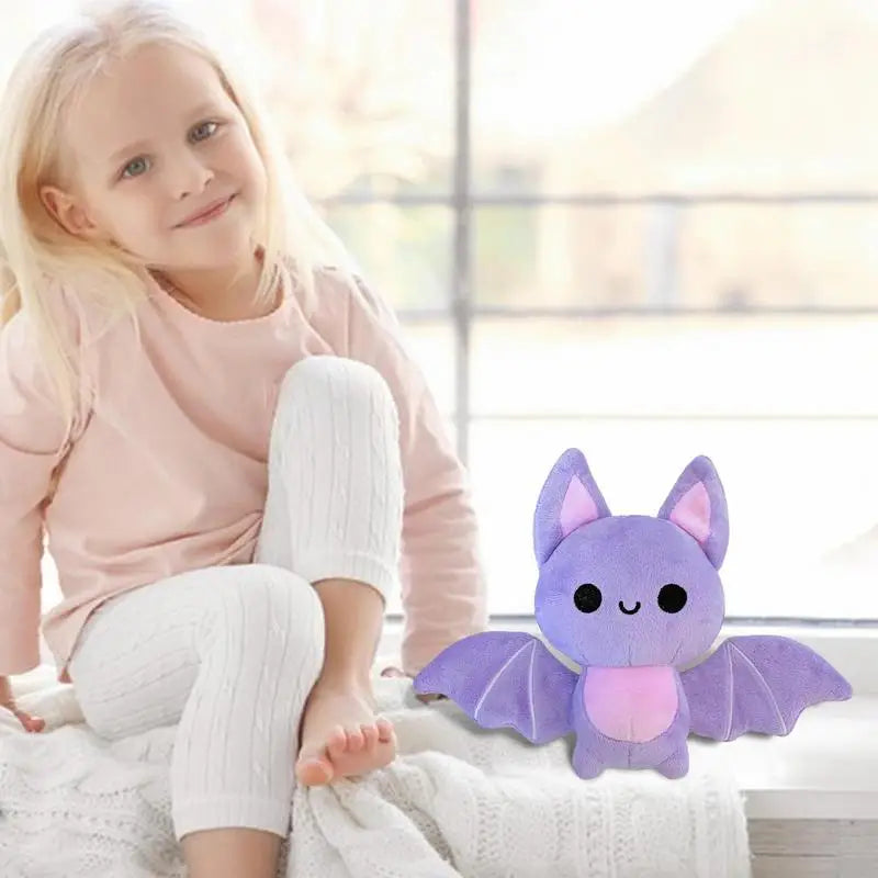 18cm Stuffed Bat Plush Toy Soft Stuffed Animal Black Purple Bat Doll - ToylandEU