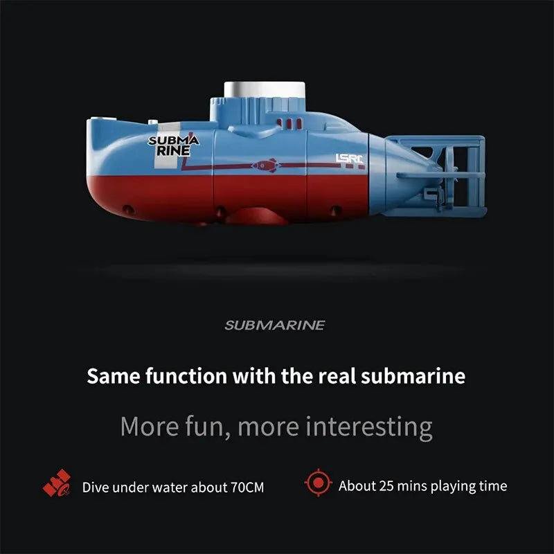 Remote Control Mini Submarine with Realistic Underwater Simulation - ToylandEU